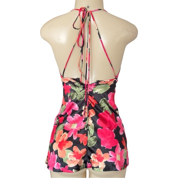 BB EXCLUSIVE LA Catch Cowl Neck Mini Dress Black Floral - Picture 5 of 13